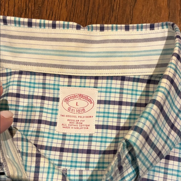 Brooks Brothers Multicolor Plaid Button Down Shirt - Picture 4 of 5